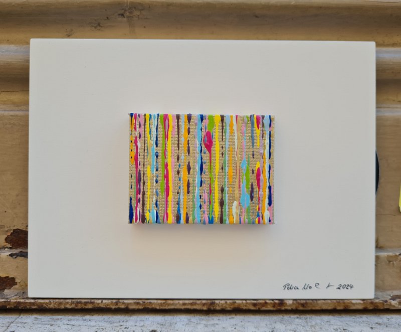 Coloured lines 35 2024, 15x20, Acryl-Lack auf LW, € 79 SOLD